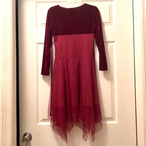 Velvet Rhinestone Rose Dress - Picture 3 of 4